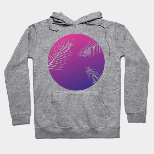 Purple Pink Leaves in a Circle | Positivity Hoodie by Art by Ergate